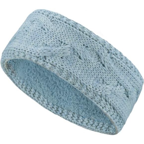 Womens Chic Cold Weather Enhanced Warm Fleece Lined Crochet Knit Stretchy